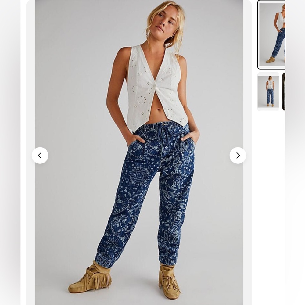 NWOT We the Free mixed up utility jeans❤️❤️❤️❤️